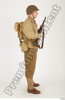  U.S.Army uniform World War II. ver.2 army poses with gun soldier standing whole body 0015.jpg